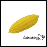 NEW - Corn on the Cob Squishy Squeeze Stress Ball Soft Doh Filling - Like Shaving Cream - Sensory, Fidget Toy