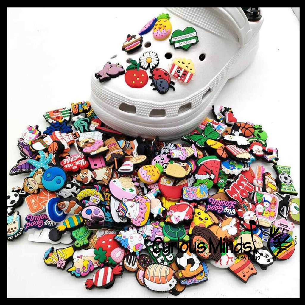 12 Cute Cartoon Silicone Shoe Charms, Mixed Unique Animal Shapes Character Reusable Party Gift