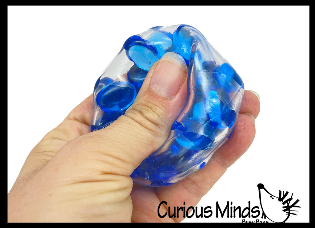 Crunchy Click Clack Noisy Bead Ball - Molecule Unique Squishy Fidget Ball Hard Beads Crunchy