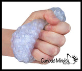 Crunchy Bead Sensory Ball - Fidget Toy Clear Skin with Hard Plastic Beads