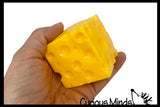 Crunchy Cheese Cube Fidget Squishy Ball - Loud Crunch Sound ASMR
