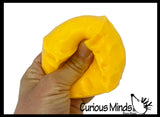 Crunchy Cheese Cube Fidget Squishy Ball - Loud Crunch Sound ASMR