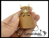 Highland Cow Keyboard Key Fidget Clicker  - Toy - Key Cap Click on Keychain Cute Gift