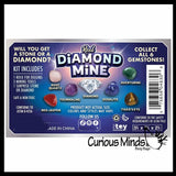 NEW - Diamond Mine Excavation Dig - Uncover Real Stones In Chalky Activity Craft - Surprise Gem