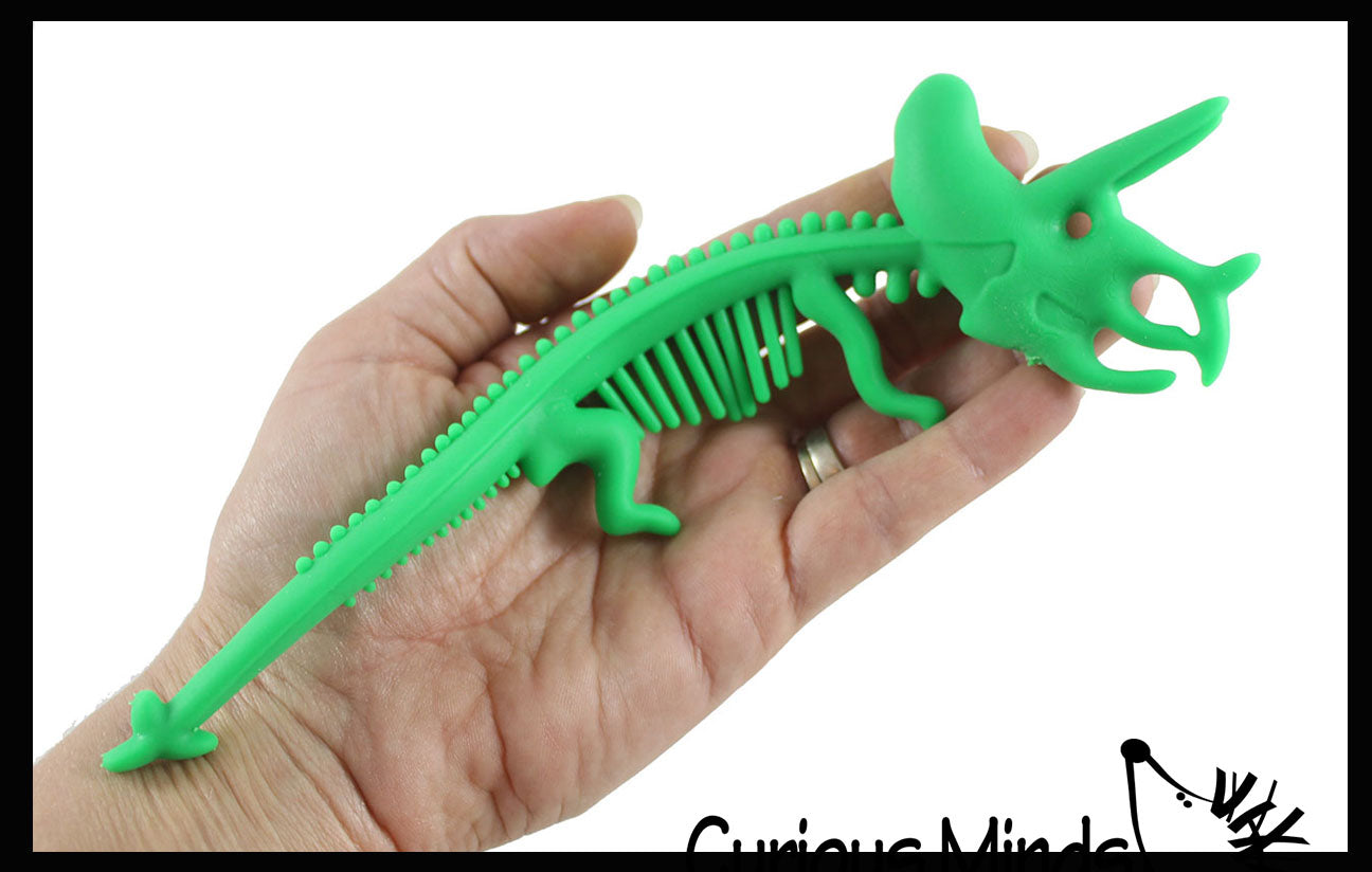 Dinosaur Fossil Animal Puffer Stretchy Noodle Toys - Dino Skeleton Bon ...