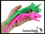 Dinosaur Fossil Animal Puffer Stretchy Noodle Toys - Dino Skeleton Bones - Fun Long Stretch Toys - Soft & Flexible - Fidget Sensory Toy - Stretchy Noodle String
