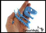 Dinosaur Fossil Animal Puffer Stretchy Noodle Toys - Dino Skeleton Bones - Fun Long Stretch Toys - Soft & Flexible - Fidget Sensory Toy - Stretchy Noodle String