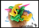Dinosaur Fossil Animal Puffer Stretchy Noodle Toys - Dino Skeleton Bones - Fun Long Stretch Toys - Soft & Flexible - Fidget Sensory Toy - Stretchy Noodle String