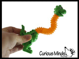 Cute Dinosaur Neck Pull and Pop Snap Animal Expanding Flexible Accordion Tube Toy - Free Play - Open Ended Fidget Toy Dino