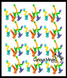 Cute Dinosaur Neck Pull and Pop Snap Animal Expanding Flexible Accordion Tube Toy - Free Play - Open Ended Fidget Toy Dino