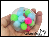 Molecule DNA Ball - Squishy Fidget Ball - Unique Fun Stress Ball Filled with Squishy Balls