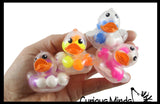 Duck Shaped Molecule DNA Balls - Squishy Fidget Ball - Unique Fun Stress Ball Filled with Squishy Balls