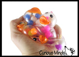 Duck Shaped Molecule DNA Balls - Squishy Fidget Ball - Unique Fun Stress Ball Filled with Squishy Balls