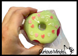 Donut Doughnut Soft Doh Filled Stretch Ball with Removable Frosting - Ultra Squishy and Moldable Relaxing Sensory Fidget Stress Toy