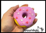 Donut Doughnut Soft Doh Filled Stretch Ball with Removable Frosting - Ultra Squishy and Moldable Relaxing Sensory Fidget Stress Toy