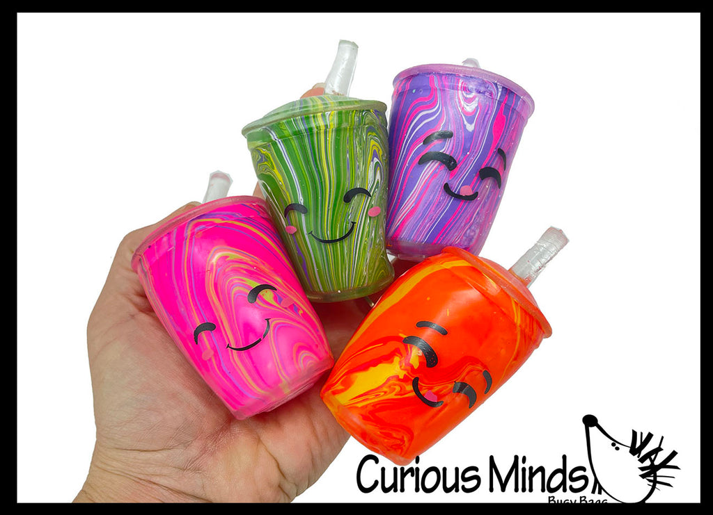 NEW - Boba Tea Drink Doh Squeeze Squishy Decompression Stress Balls - Sensory, Stress, Fidget Toy OT Huge Food