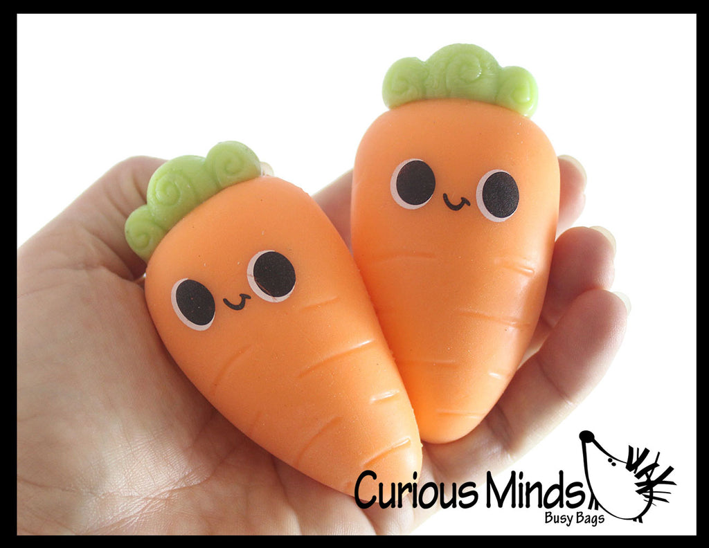 NEW - Carrot - Creamy Doh Filled Squeeze Stress Balls  -  Sensory, Stress, Fidget Toy - Vegetable Easter