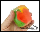 Tri Color 2.5" Cylinder Doh Filled Squish Stress Squishy Ball