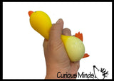 Doh Filled Yellow Laying Down Goose Ducky - Squeezy Duck Shaped Stress Squishy Ball