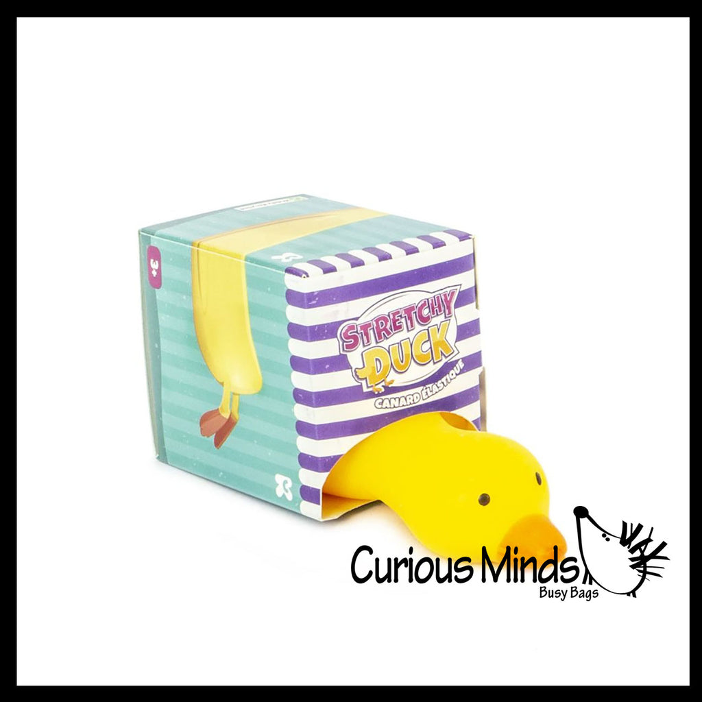 Doh Filled Yellow Laying Down Goose Ducky - Squeezy Duck Shaped Stress Squishy Ball