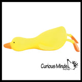 Doh Filled Yellow Laying Down Goose Ducky - Squeezy Duck Shaped Stress Squishy Ball