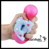 NEW - Donut Doughnut Soft Doh Filled Stretch Ball with Removable Frosting - Ultra Squishy and Moldable Relaxing Sensory Fidget Stress Toy
