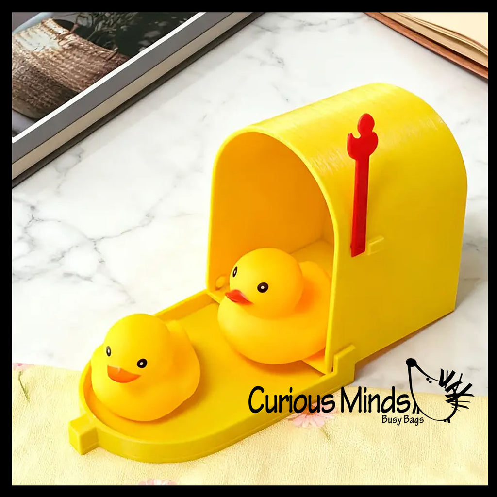 Duck Mail - Rubber Ducky Mailbox with 2 Ducks - Magnetic Cute Collector