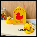 Duck Mail - Rubber Ducky Mailbox with 2 Ducks - Magnetic Cute Collector