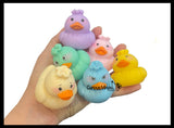 Cute Dumpling Themed Kawaii 2" Rubber Ducks - Rubber Duckies Ducklings - Cute Novelty Prize Reward Giveaway