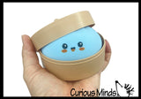 Mystery 3.25" Dumpling Dim Sum - Gel Filling - Ultra Squishy Relaxing Sensory Fidget Stress Toy