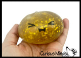 Mystery 3.25" Glitter Dumpling Dim Sum - Gel Filling - Ultra Squishy Relaxing Sensory Fidget Stress Toy