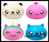 NEW -  Kawaii Animal Doh Dumpling 3.5" Dim Sum Bao - Ultra Squishy Relaxing Sensory Fidget Stress Toy