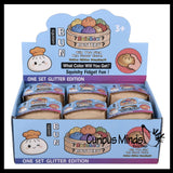 NEW - Mystery Sparkle Jelly Gel Series 3.5" Dumpling Dim Sum - Ultra Squishy Relaxing Sensory Fidget Stress Toy
