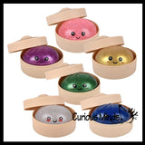 NEW - Mystery Sparkle Jelly Gel Series 3.5" Dumpling Dim Sum - Ultra Squishy Relaxing Sensory Fidget Stress Toy
