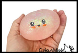 Mystery 3.25" Glitter Dumpling Dim Sum - Gel Filling - Ultra Squishy Relaxing Sensory Fidget Stress Toy