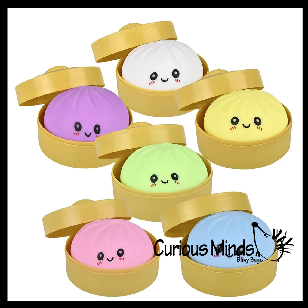 NEW - Mystery Doh Series 3.25" Dumpling Dim Sum - Ultra Squishy Relaxing Sensory Fidget Stress Toy