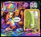 Dumpling Keyboard Key Fidget Clicker  - Light Up - Toy - Key Cap Click on Keychain