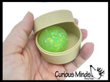 NEW - Tiny Mystery Glitter Jelly Gel Series 1.5" Dumpling Dim Sum - Ultra Squishy Relaxing Sensory Fidget Stress Toy