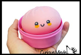 NEW - RMS Mystery Jelly Gel Series 3.5" Pink Glitter Dumpling Dim Sum - Ultra Squishy Relaxing Sensory Fidget Stress Toy