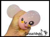 NEW - RMS Mystery Jelly Gel Series 3.5" Pink Glitter Dumpling Dim Sum - Ultra Squishy Relaxing Sensory Fidget Stress Toy