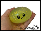 NEW - Mystery Sparkle Jelly Gel Series 3.5" Dumpling Dim Sum - Ultra Squishy Relaxing Sensory Fidget Stress Toy