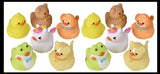 Cute Spring Animal Shaped Kawaii 2" Rubber Ducks - Rubber Duckies Baby Ducklings - Cute Novelty Prize Reward Giveaway Easter