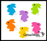 Bunny Erasers - Tiny Easter Bunnies - Cute Mini Erasers - Bulk Animal Novelty Party Favors, School Supplies, Egg Fillers