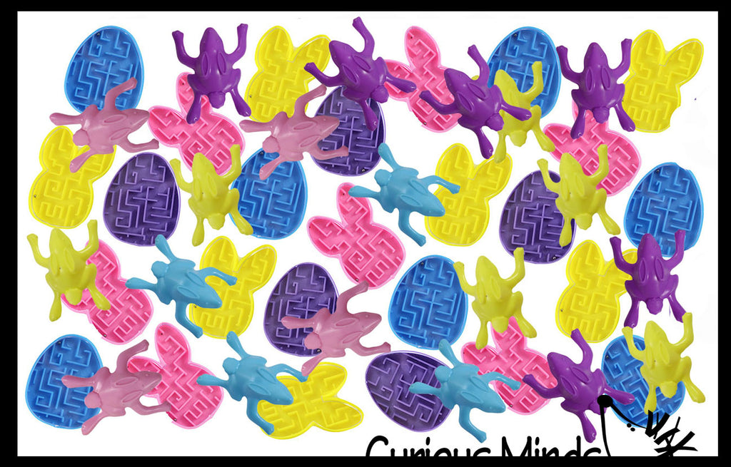 Easter Mix 216 - Bunny Jumpers and Easter Pill Mazes - Fun Easter Party Favors Gifts Prizes (Copy)