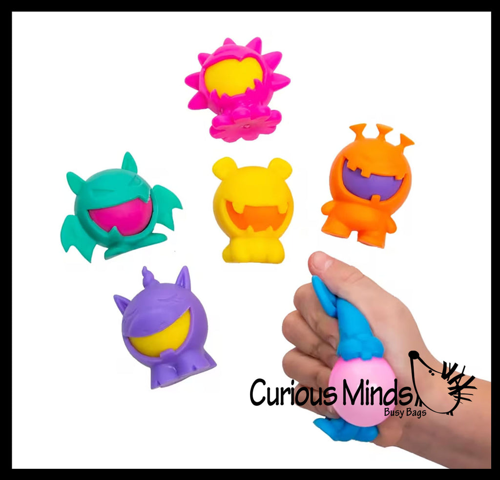 Monster Squishy Toys - Doh Filled Ball Inside Stretchy Body