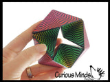 Infinity Flip and Fold Optical Illusion Fidget - Magic Endless Folding Fidget Toy - Flip Over and Over - Bend and Fold Crazy Shapes Puzzle - ADD Anxiety