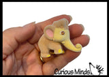 Flocked Dinosaur Animal Figurines - Soft Touch Collectible Play Figurines Pretend Play Dino