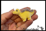 Flocked Dinosaur Animal Figurines - Soft Touch Collectible Play Figurines Pretend Play Dino