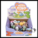 Flocked Dinosaur Animal Figurines - Soft Touch Collectible Play Figurines Pretend Play Dino
