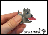 Flocked Dog Animal Figurines - Soft Touch Collectible Play Figurines Pretend Play Puppy Pet
